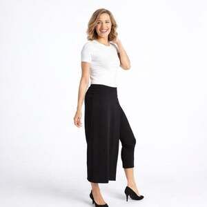 Betabrand Sassiest Pants Black Skirt Medium Culotte Stretch Comfort Preppy